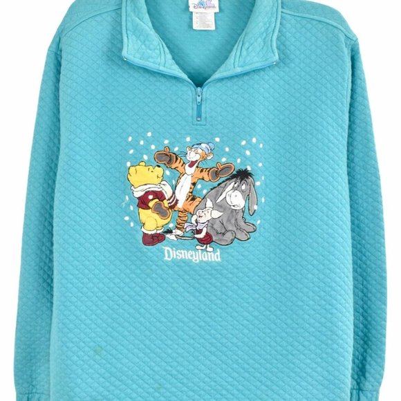 Disney Other - Women's vintage Disney sweatshirt, embroidered Disneyland 1/4 zip - AU XL